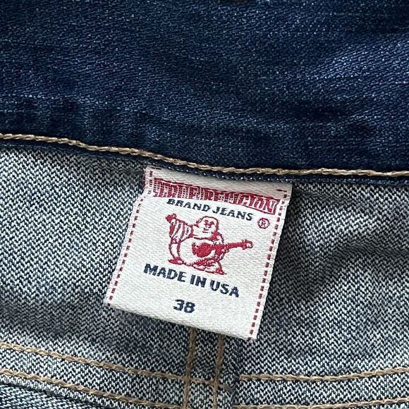 True Religion Men’s Bobby Snake Eye Straight Jeans Sad Gridiron 38X34 M24P61M65 - Picture 4 of 7